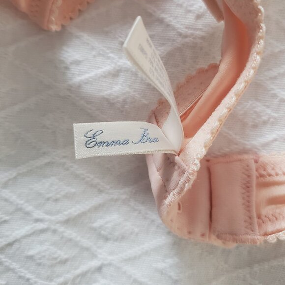 New- AERIE Peach with Taupe "EMMA" Bra- Padded- 34A - Picture 8 of 11